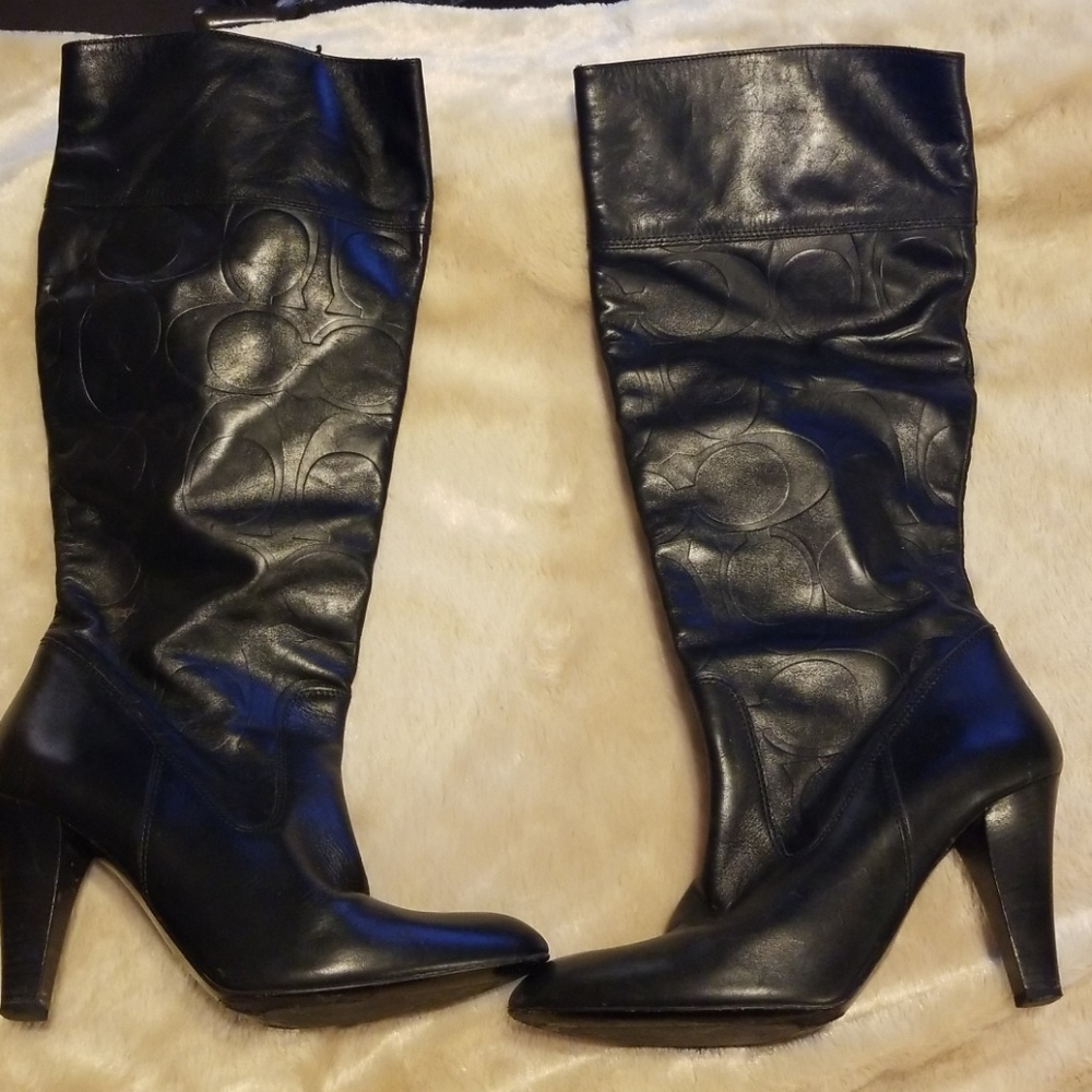 Authentic Leather Coach Boots